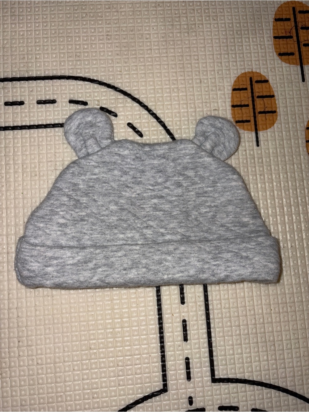 Cozy Gray Bear Ears Beanie Hat - Kids Baby Accessories